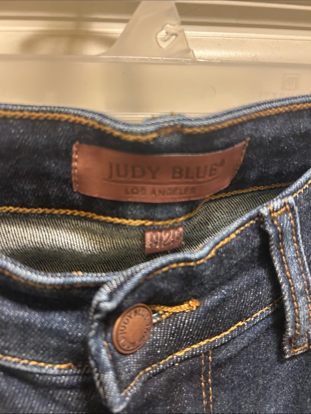 Like NEW Judy Blue 9 Dark Blue Wide-Leg High-Rise Jeans - Picture 2 of 5